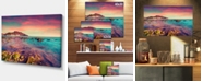Design Art Designart Giallonardo Beach Colorful Sunset Canvas Print - 32" X 16"